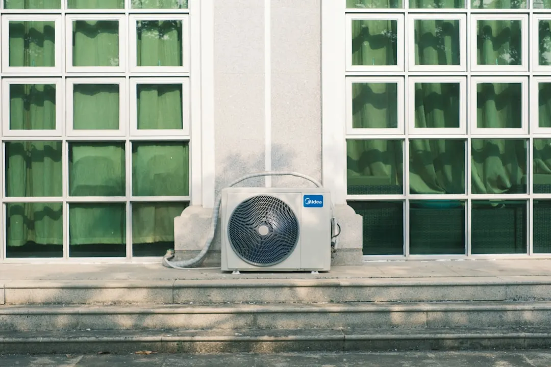 Residential outdoor AC unit installed at a Calgary home