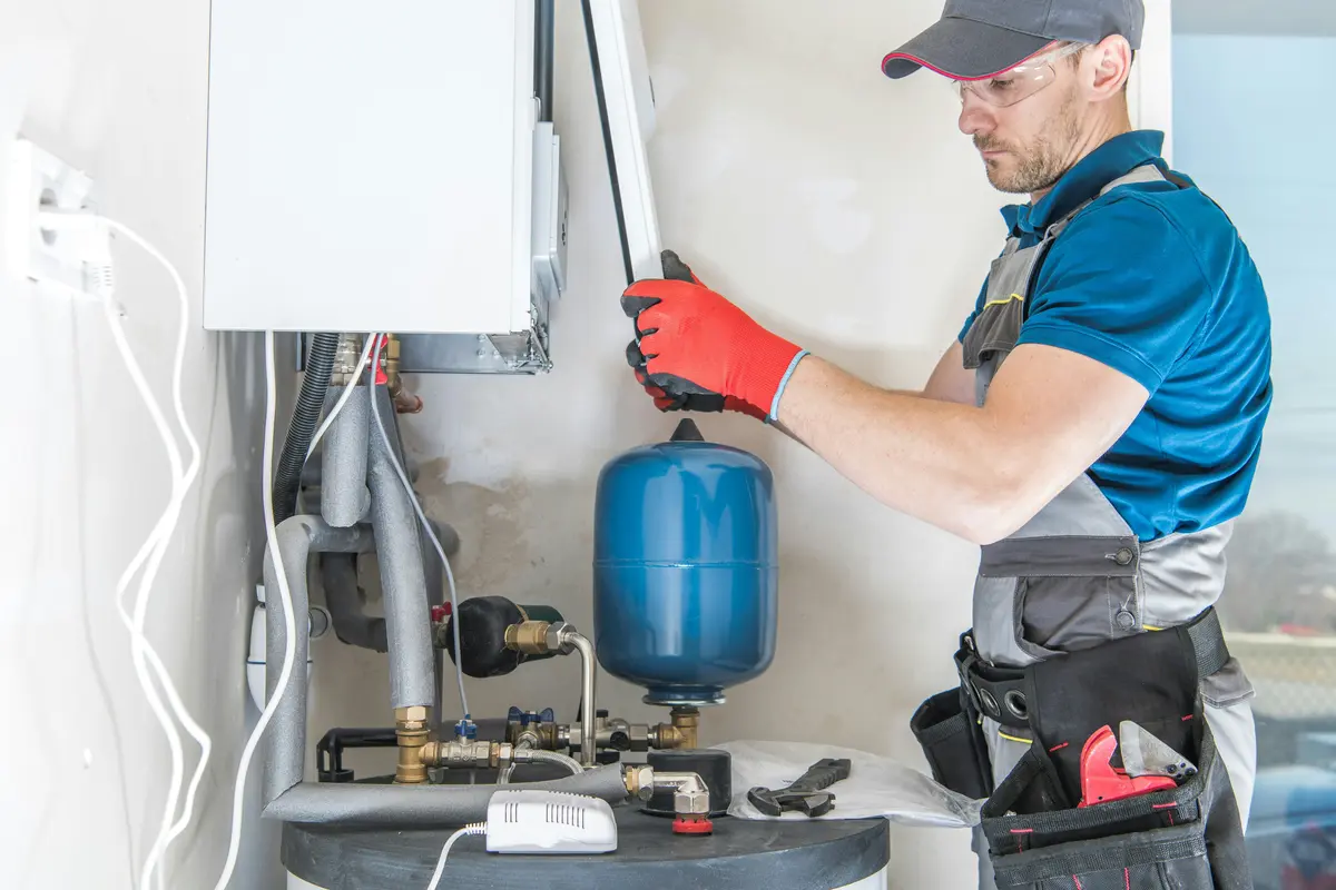Boiler service in a Calgary residential home