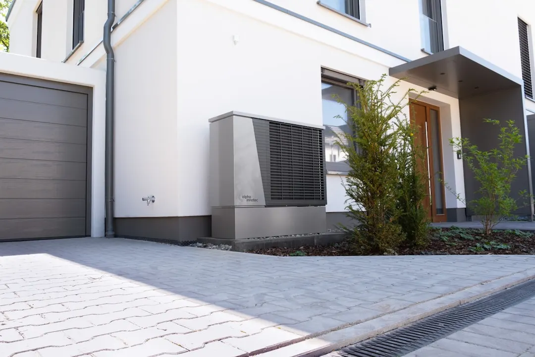 Cold-climate heat pump outdoor unit installed at a Calgary home