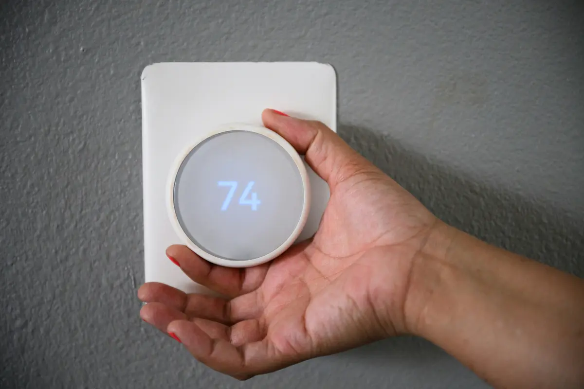 Zone thermostat in Calgary office building